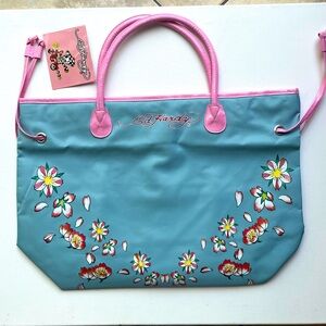 Ed Hardy Sakura Cherry Blossom Tote Bag Y2K